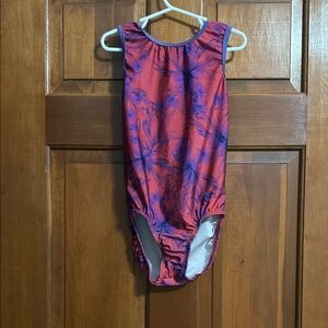 Plum Practice Wear Kids Dance Costume in Red and Purple